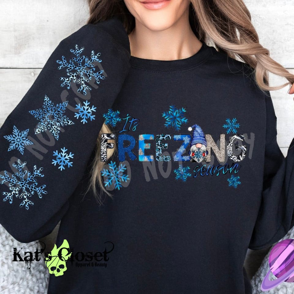 It’s Freezing Season Gnome Tee Long Sleeve Hoodie Sweatshirt Tees