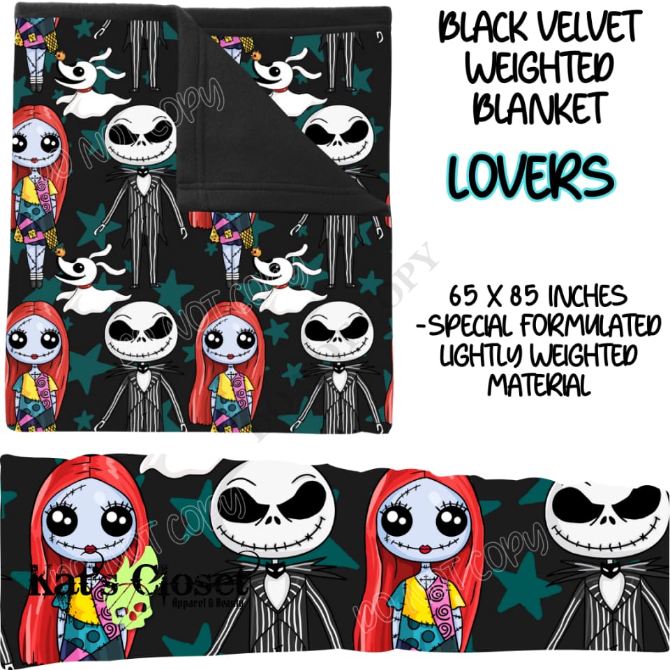 LOVERS - BLACK VELVET WEIGHTED BLANKET ROUND 4 PREORDER CLOSING 10/16 Blankets