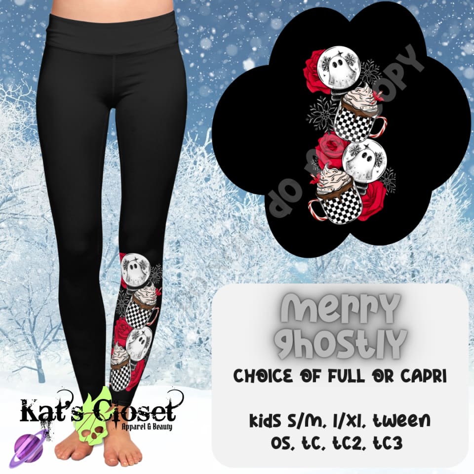 MERRY GHOSTLY LEGGING/CAPRI PREORDER CLOSING 10/8 LEGGINGS & CAPRIS