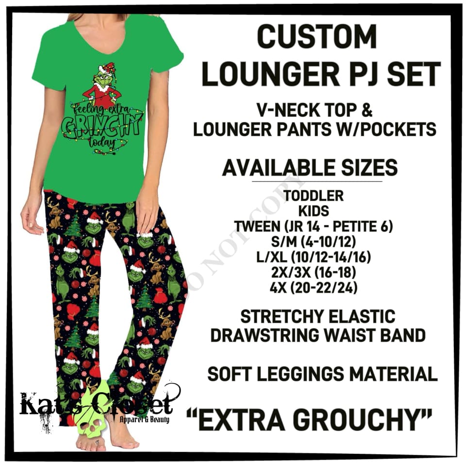 Extra Grouchy PJ Lounger Set - Preorder ETA: Mid-Dec PAJAMA SETS