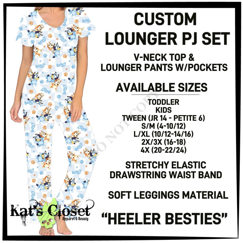 Heeler Besties PJ Lounger Set - Preorder ETA: Mid-Dec PAJAMA SETS