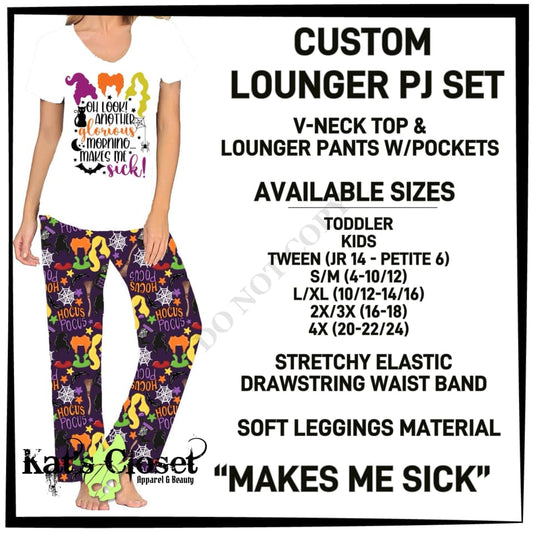 Makes Me Sick PJ Lounger Set - Preorder ETA: Mid-Dec PAJAMA SETS