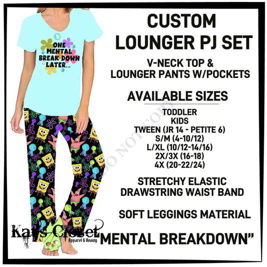 Mental Breakdown PJ Lounger Set - Preorder ETA: Mid-Dec PAJAMA SETS