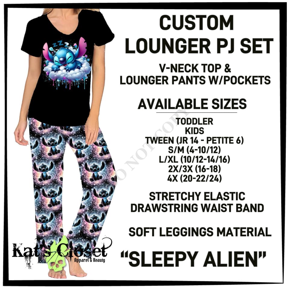 Sleepy Alien PJ Lounger Set - Preorder ETA: Mid-Dec PAJAMA SETS