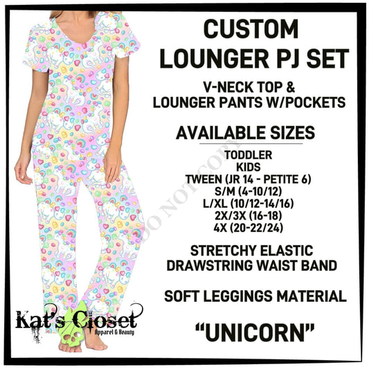 Unicorn PJ Lounger Set - Preorder ETA: Mid-Dec PAJAMA SETS