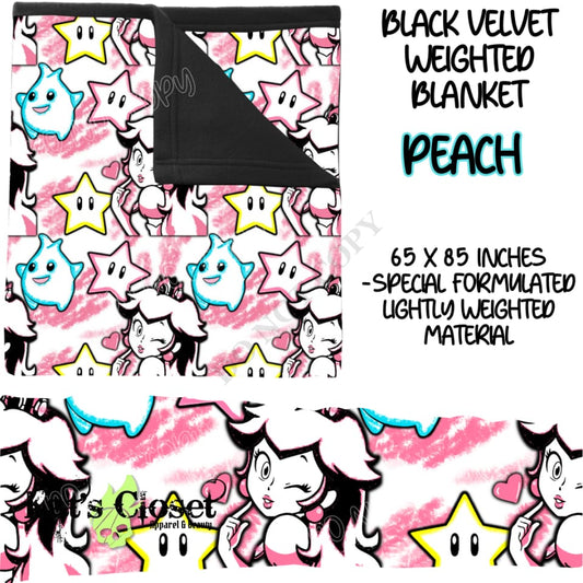 PEACH - BLACK VELVET WEIGHTED BLANKET ROUND 4 PREORDER CLOSING 10/16 Blankets