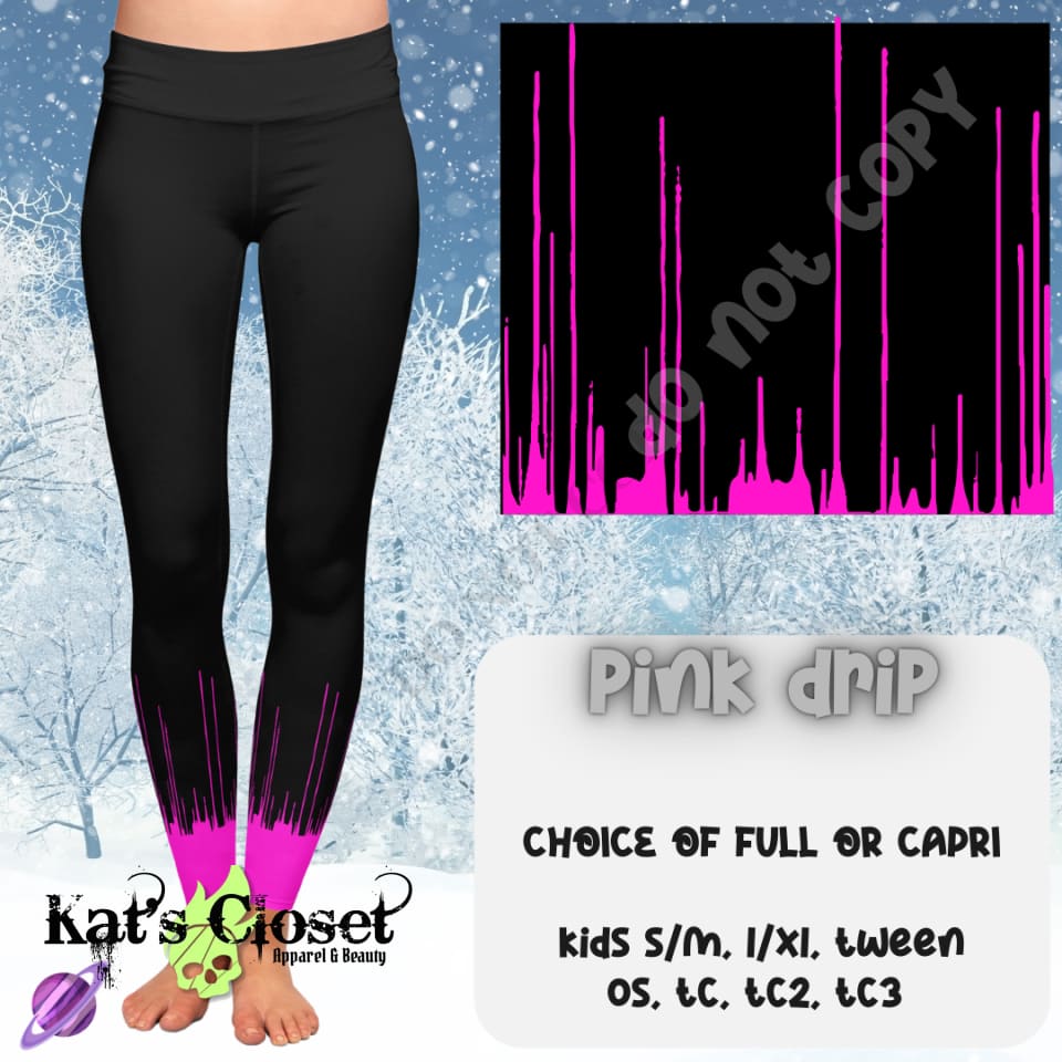 PINK DRIP LEGGING/CAPRI PREORDER CLOSING 10/10 LEGGINGS & CAPRIS