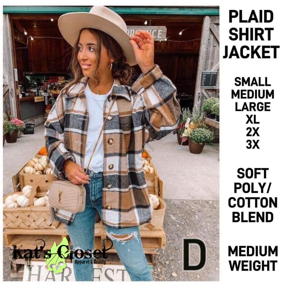 Plaid Shackets - 6 Colorways - Preorder Closes 10/11 ETA: Early Dec SHACKETS