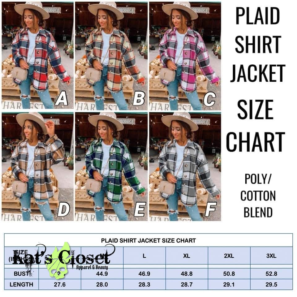 Plaid Shackets - 6 Colorways - Preorder Closes 10/11 ETA: Early Dec SHACKETS