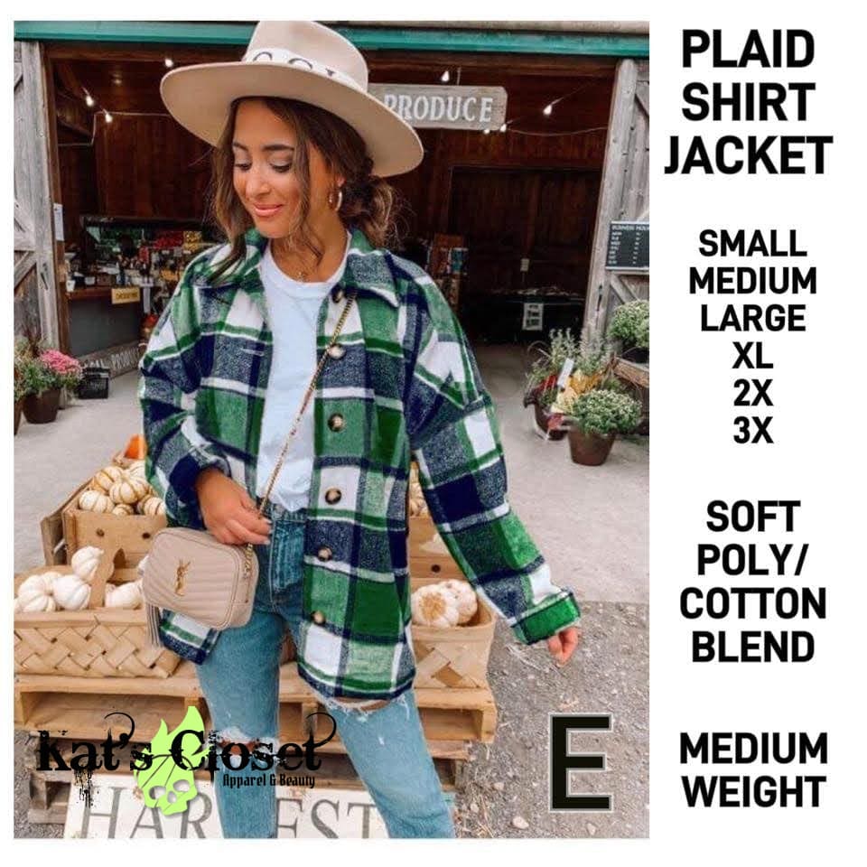 Plaid Shackets - 6 Colorways - Preorder Closes 10/11 ETA: Early Dec SHACKETS