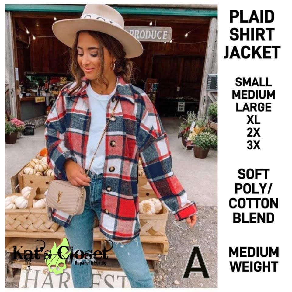 Plaid Shackets - 6 Colorways - Preorder Closes 10/11 ETA: Early Dec SHACKETS