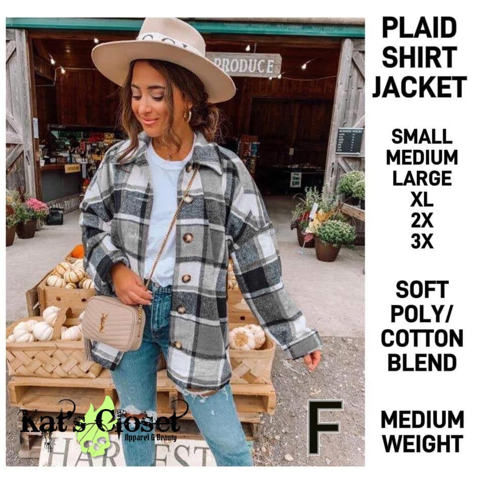 Plaid Shackets - 6 Colorways - Preorder Closes 10/11 ETA: Early Dec SHACKETS