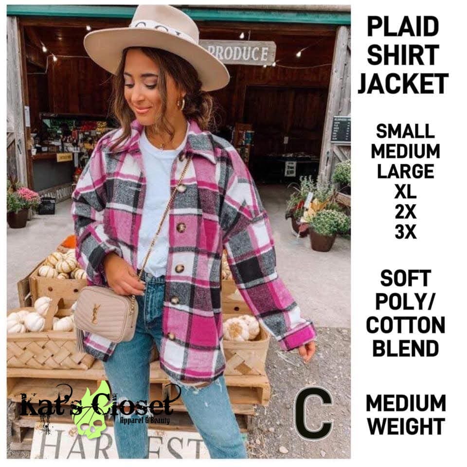 Plaid Shackets - 6 Colorways - Preorder Closes 10/11 ETA: Early Dec SHACKETS