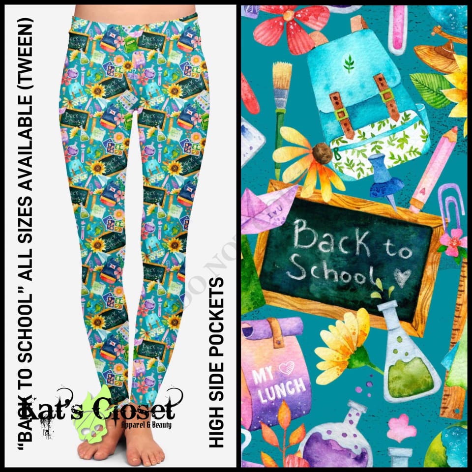 RTS - Back to School Leggings with Pockets LEGGINGS & CAPRIS