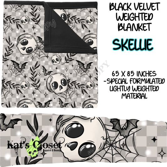 SKELLE - BLACK VELVET WEIGHTED BLANKET ROUND 4 PREORDER CLOSING 10/16 Blankets