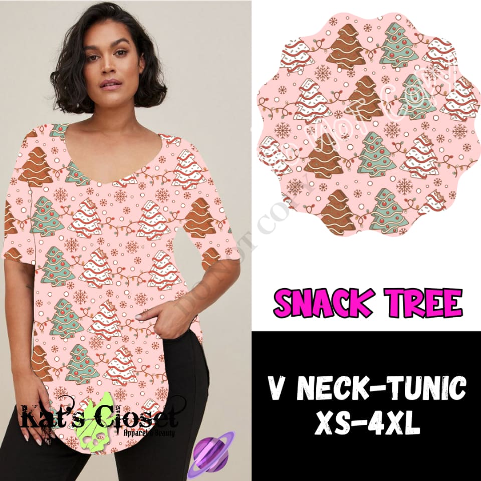 SNACK TREE V-NECK TUNIC PREORDER CLOSING 10/8 VNECK TUNICS