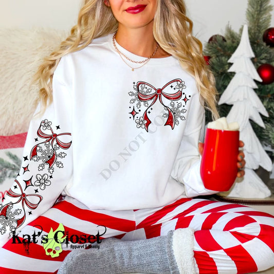 SNOW BOWS CREWNECK SWEATSHIRT W/ SLEEVE PRINT Sweatshirt