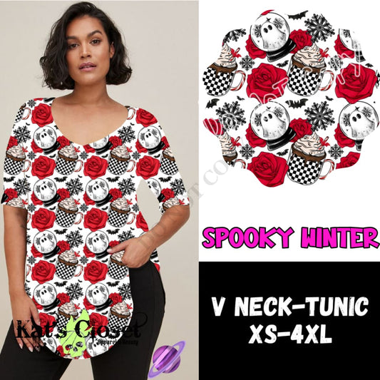 SPOOKY WINTER V-NECK TUNIC PREORDER CLOSING 10/8 VNECK TUNICS