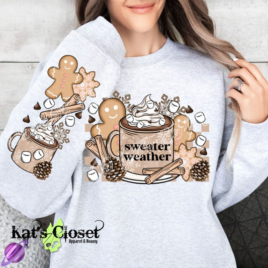 SWEATER WEATHER - CREWNECK SWEATSHIRT W/ SLEEVE PRINT Sweatshirt