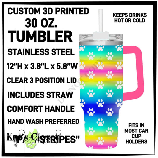 Paw Stripes 30 oz Tumbler - Preorder ETA: Mid-Dec TUMBLERS