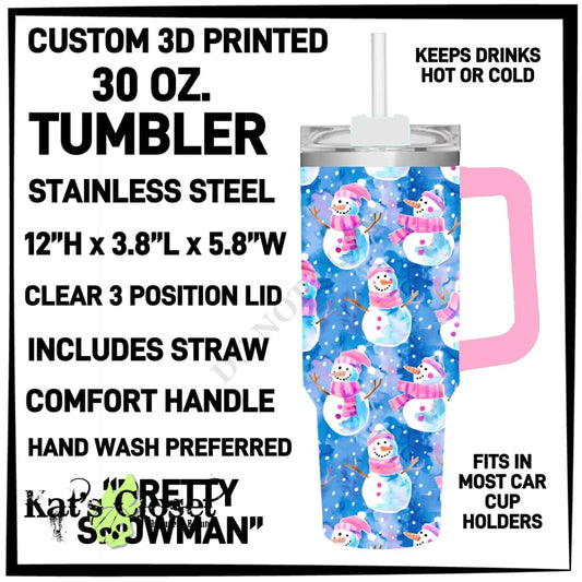 Pretty Snowman 30 oz Tumbler - Preorder ETA: Mid-Dec TUMBLERS