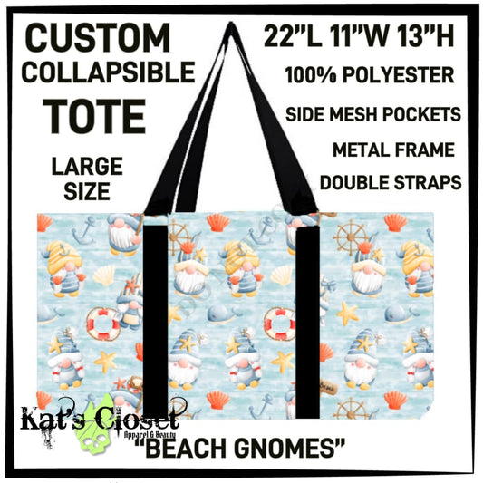 Beach Gnomes Collapsible Tote - Preorder ETA: Late Dec COLLAPSIBLE TOTES