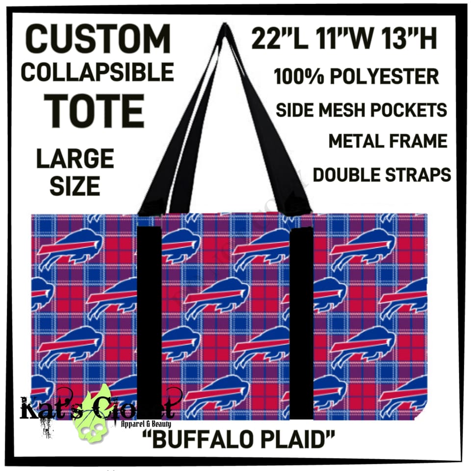 Buffalo Plaid Collapsible Tote - Preorder ETA: Late Dec COLLAPSIBLE TOTES