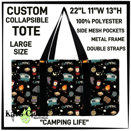 Camping Life Collapsible Tote - Preorder ETA: Late Dec COLLAPSIBLE TOTES