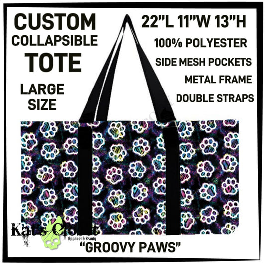 Groovy Paws Collapsible Tote - Preorder ETA: Late Dec COLLAPSIBLE TOTES