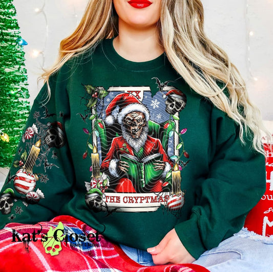 THE CRYPTMAS - CREWNECK SWEATSHIRT W/ SLEEVE PRINT Sweatshirt