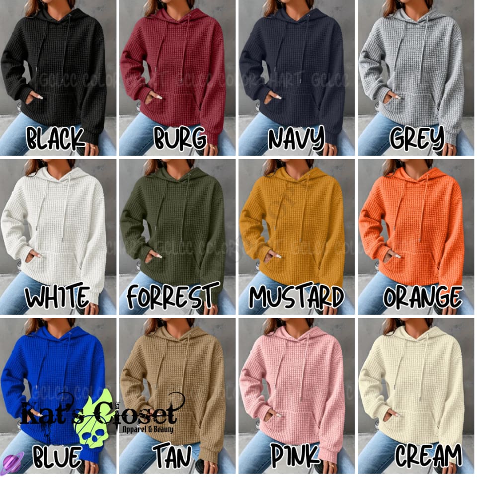 TOO MUCH - CUSTOM WAFFLE HOODIES PREORDER CLOSING 11/19