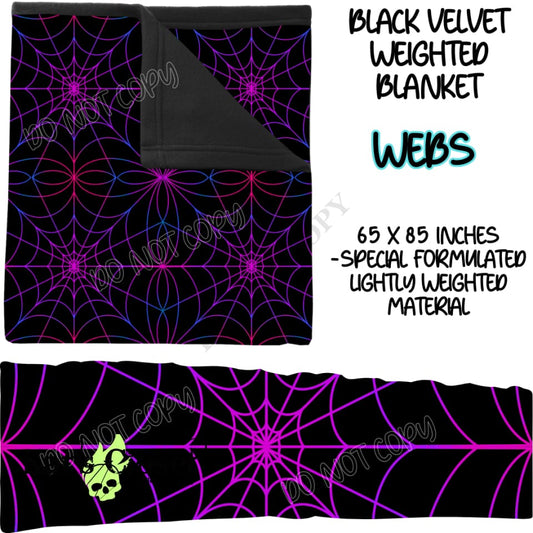 WEBS - BLACK VELVET WEIGHTED BLANKET ROUND 4 PREORDER CLOSING 10/16 Blankets