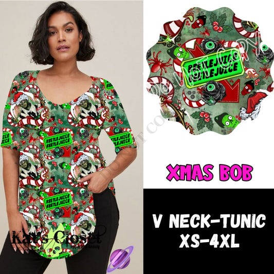 XMAS BOB V-NECK TUNIC PREORDER CLOSING 10/8 VNECK TUNICS