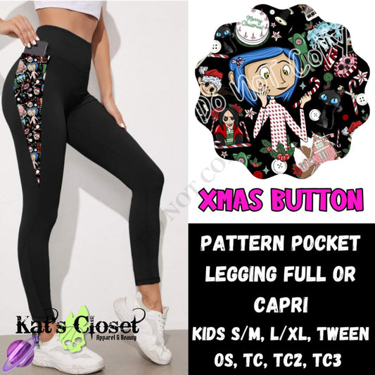 XMAS BUTTON -PPO12 - LEGGING/CAPRI PREORDER CLOSING 10/8 LEGGINGS & CAPRIS