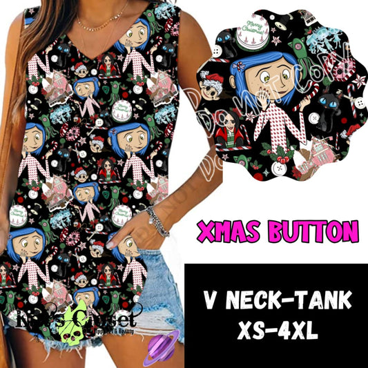 XMAS BUTTON -PPO12 - V-NECK TANK PREORDER CLOSING 10/8 Tank Top