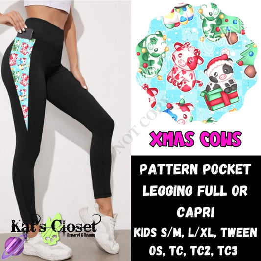 XMAS COWS LEGGING/CAPRI PREORDER CLOSING 10/8 LEGGINGS & CAPRIS