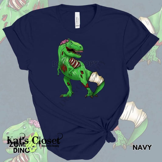 Zombie Dino Graphic Tee Long Sleeve or Sweatshirt T-Shirt